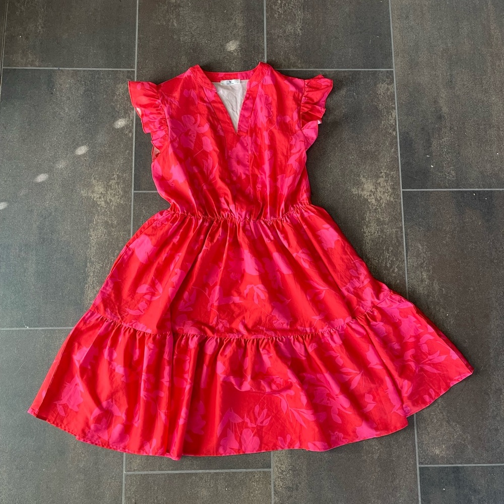 Red and Pink Summer Dress